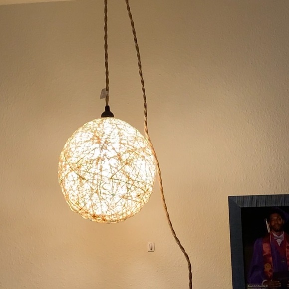 Handmade Hanging globe lamps just about any color you can think of just message - Picture 4 of 8
